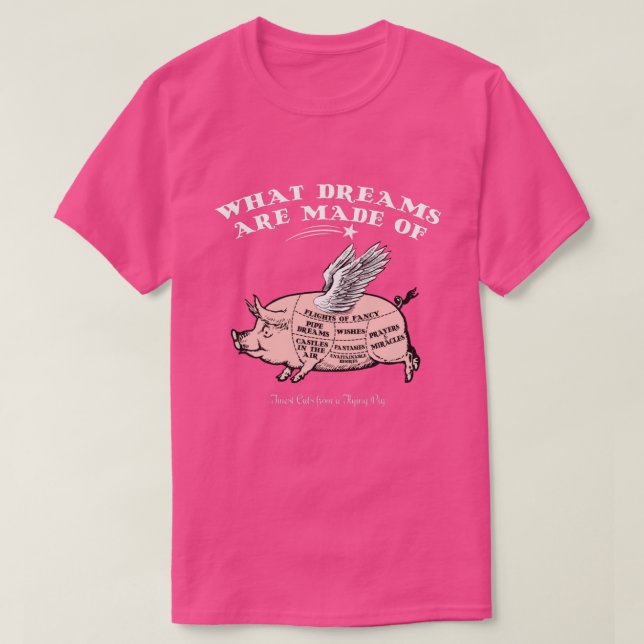 Flying Pig Diagram T-Shirt (Design Front)