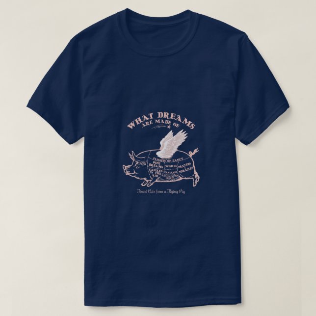 Flying Pig Diagram T-Shirt (Design Front)