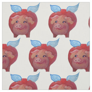 flying pig fabric