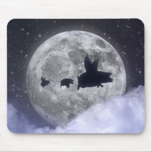 Flying Pig Family-Flying Piglets Mouse Pad