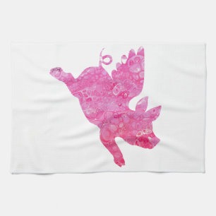Flying Pig Gifts, When pigs fly, Flying Pig,Pig Tea Towel