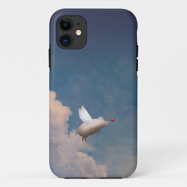 flying pig iphone case (Back)