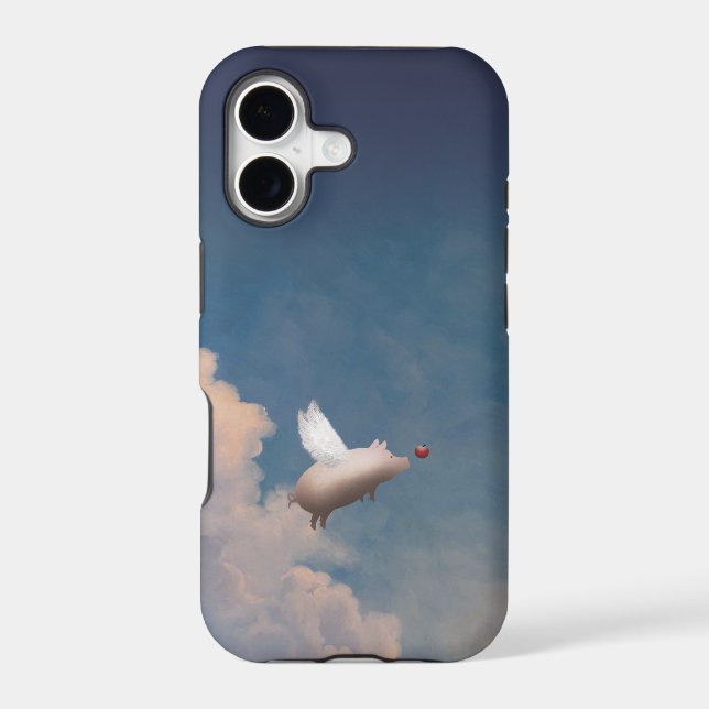 flying pig iphone case (Back)