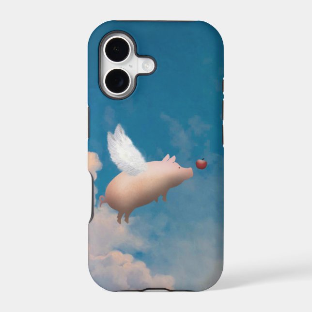 flying pig iphone case (Back)