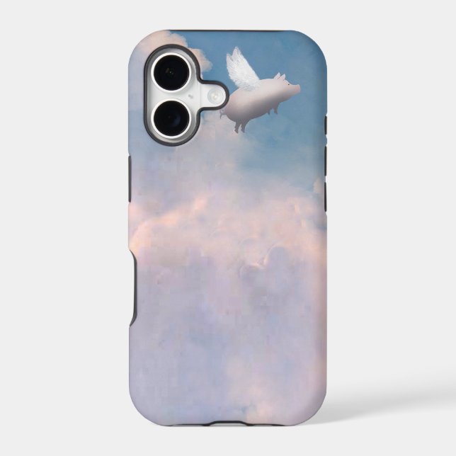 flying pig iphone case (Back)