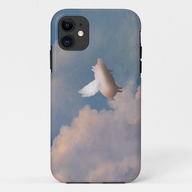flying pig iphone case (Back)