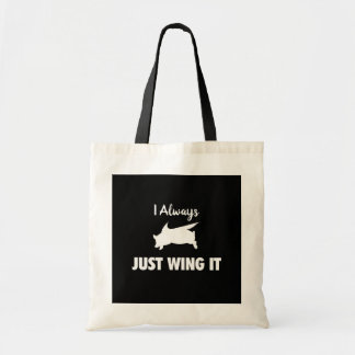 Flying Pig Just Wing It Tote Bag
