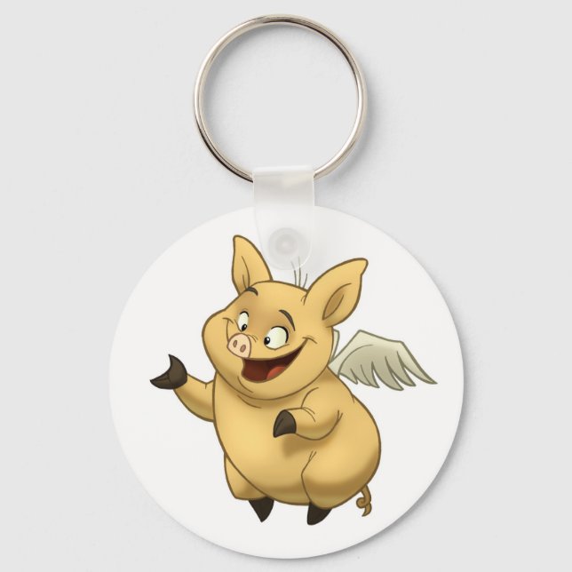 Flying Pig Keychain (Front)