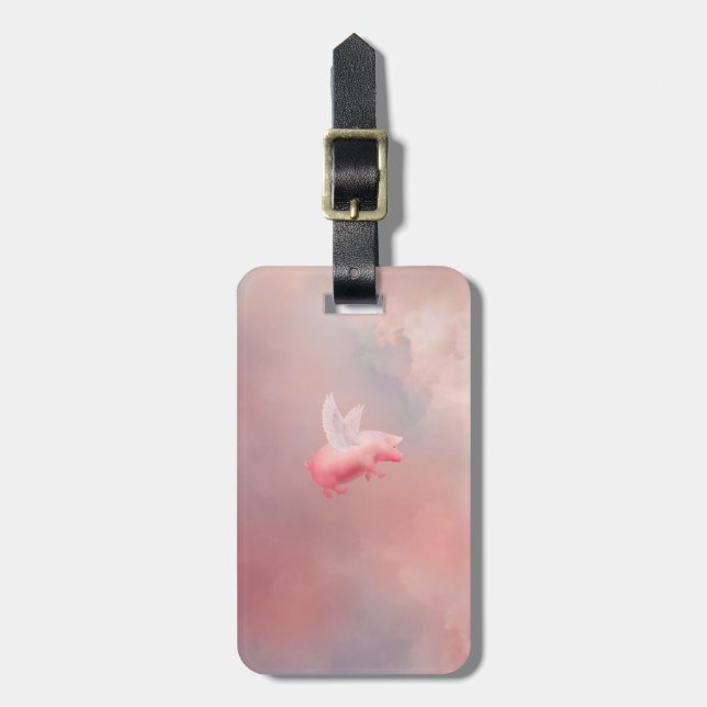 Flying Pig Luggage Tag (Front Vertical)