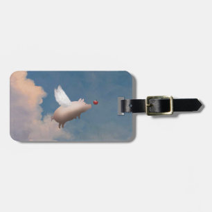 flying pig luggage tag