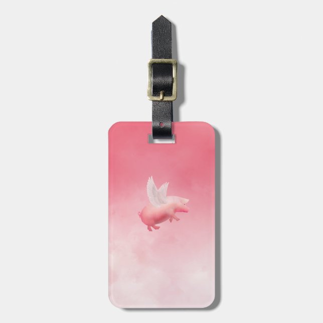 Flying Pig Luggage Tag (Front Vertical)