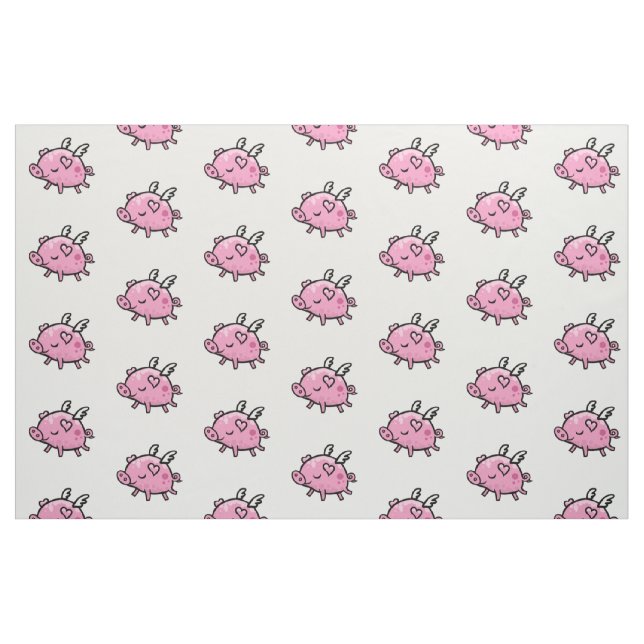 Flying pig pattern fabric (Fat Quarter)