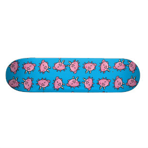 Flying Pig Pattern Skateboard