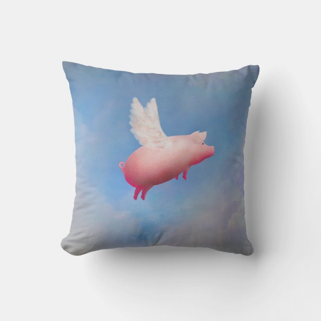 flying pig pillow (Front)