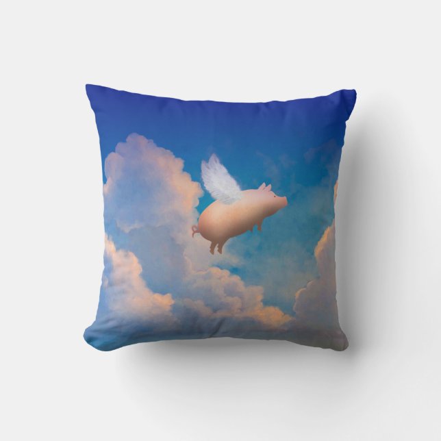 flying pig pillow (Front)