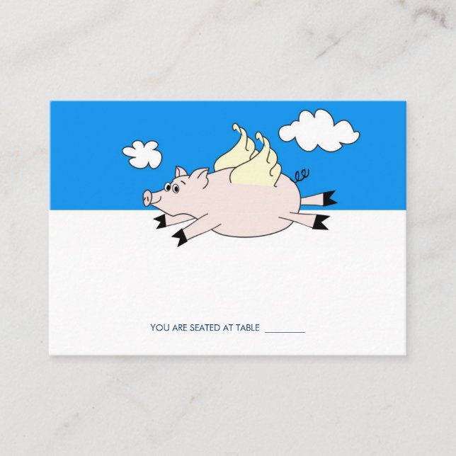Flying Pig Place Cards (Front)