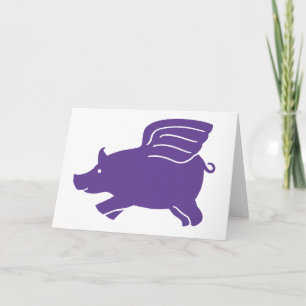 Flying Pig - Purple Card