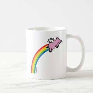 Flying Pig Rainbow Coffee Mug
