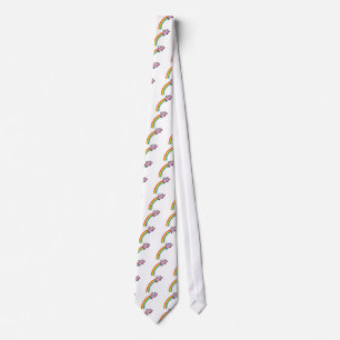 Flying Pig Rainbow Tie