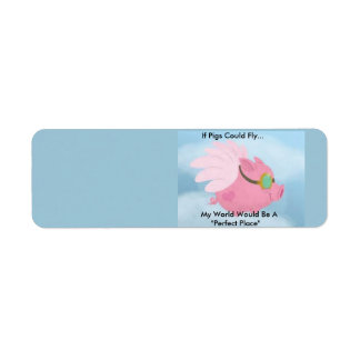 Flying Pig Return Address Label