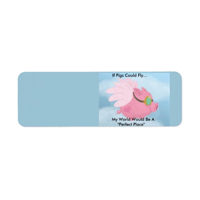 Flying Pig Return Address Label (Front)