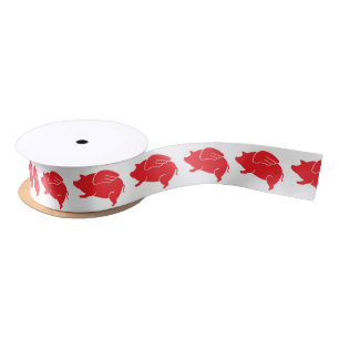 flying pig  🐷 satin ribbon