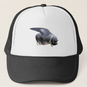 flying pig trucker hat