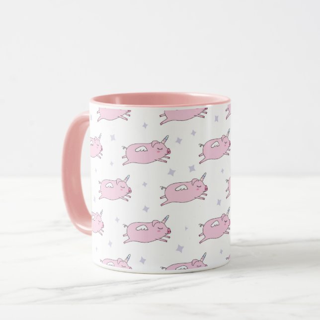 Flying Pig Unicorns Mug (Front Left)