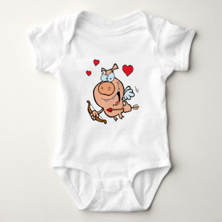 Flying Pig with Bow and Arrow Baby Bodysuit