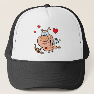 Flying Pig with Bow and Arrow Trucker Hat