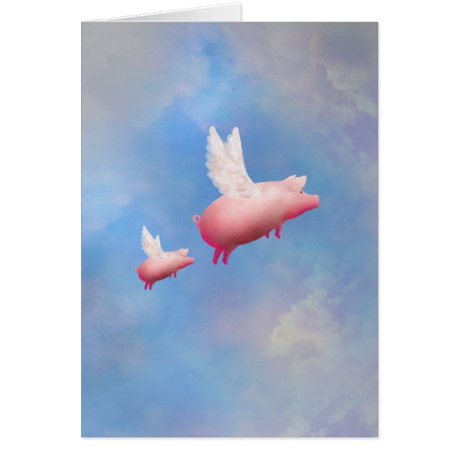 Flying pig with her piglet (Front)