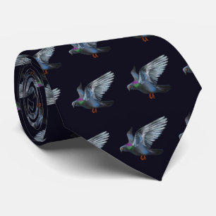 Flying Pigeon Artwork  Tie
