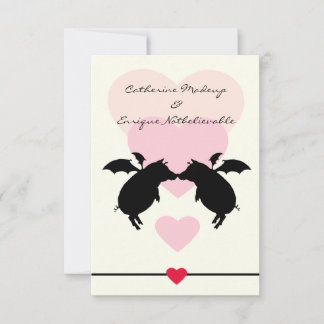 Flying piggies invitation