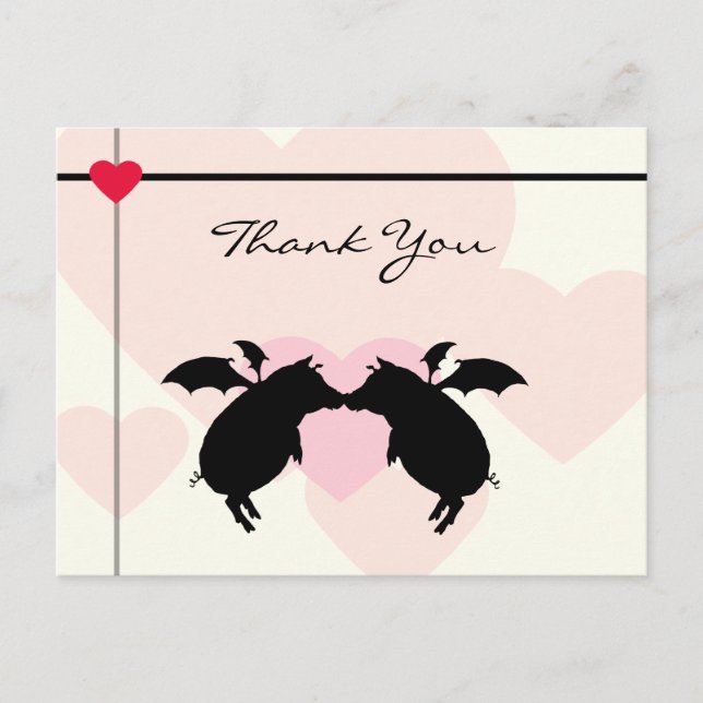 Flying piggies postcard (Front)