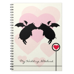 Flying piggies spiral notebook