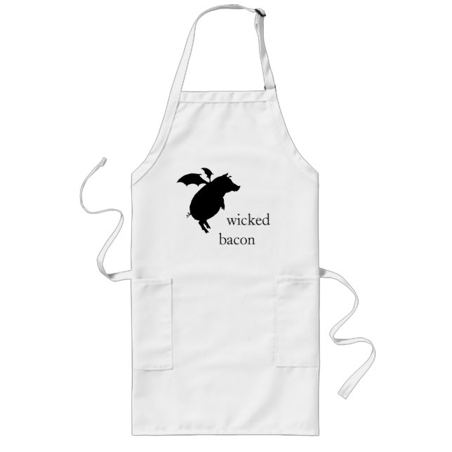 Flying piggy long apron (Front)