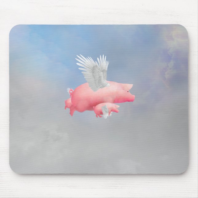 Flying Piglets Mouse Pad (Front)