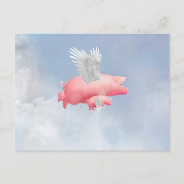 Flying Piglets Postcard (Front)