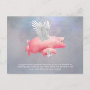 Flying Piglets Postcard