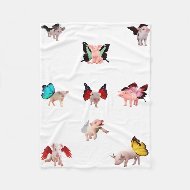 Flying Pigs Blanket  (Front)