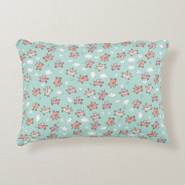 Flying Pigs Decorative Cushion (Front)