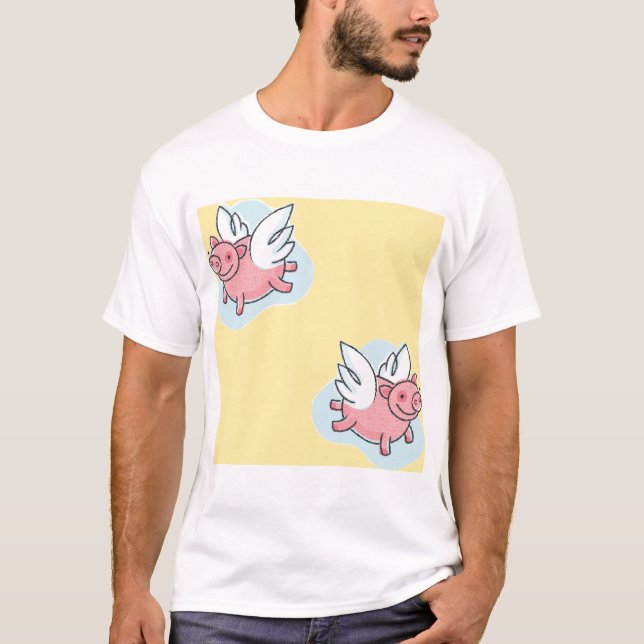 Flying Pigs for Chinese New Year 2019 Man tee (Front)