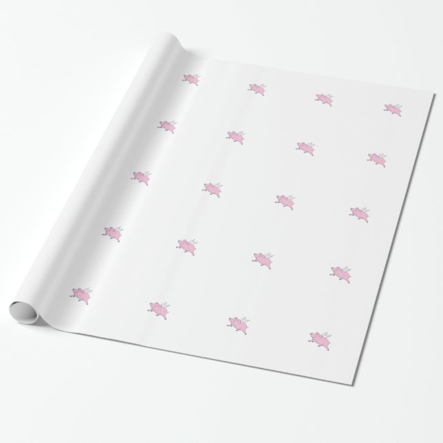 flying pigs gift wrap (Unrolled)