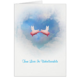 Flying Pigs Kissing-True Love Is Unbelievable