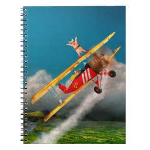 Flying Pigs - Plane - Hog Wild Spiral Notebook