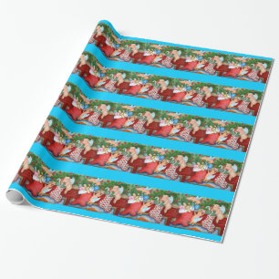 Flying Pigs Stuff Stockings Wrapping Paper