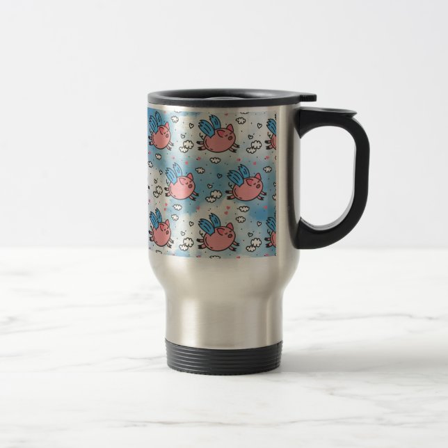 flying pigs travel mug (Right)