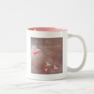 Flying Pigs Unbelievable Day Two-Tone Coffee Mug