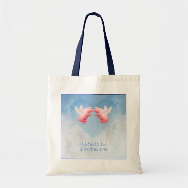 Flying Pigs Unbelievable Love Tote Bag (Front)