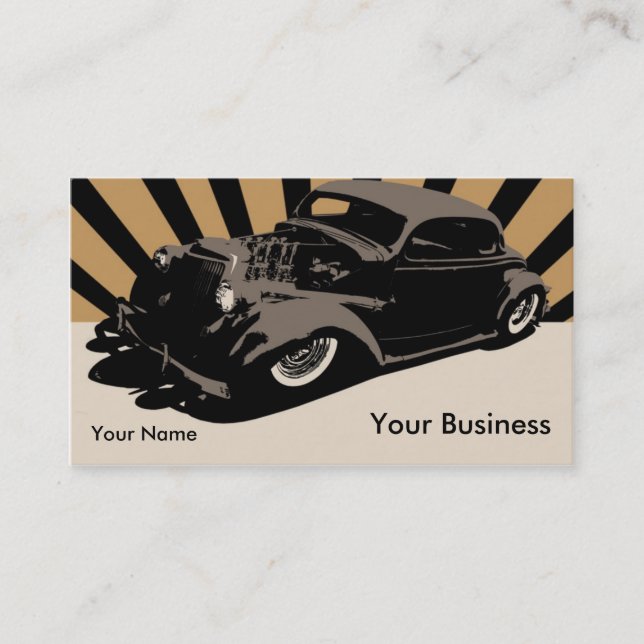 Flying Piston Hot Rod Business Card (Front)